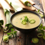 Lauchsuppe mit frischen Porreeringen und Petersilie Foto: AdobeStock_M.studio